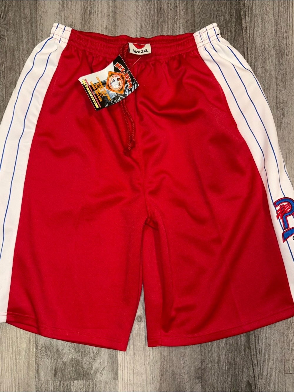 Vintage 90s NWT Negro League Baseball Philadelphia Philly Stars Long Shorts